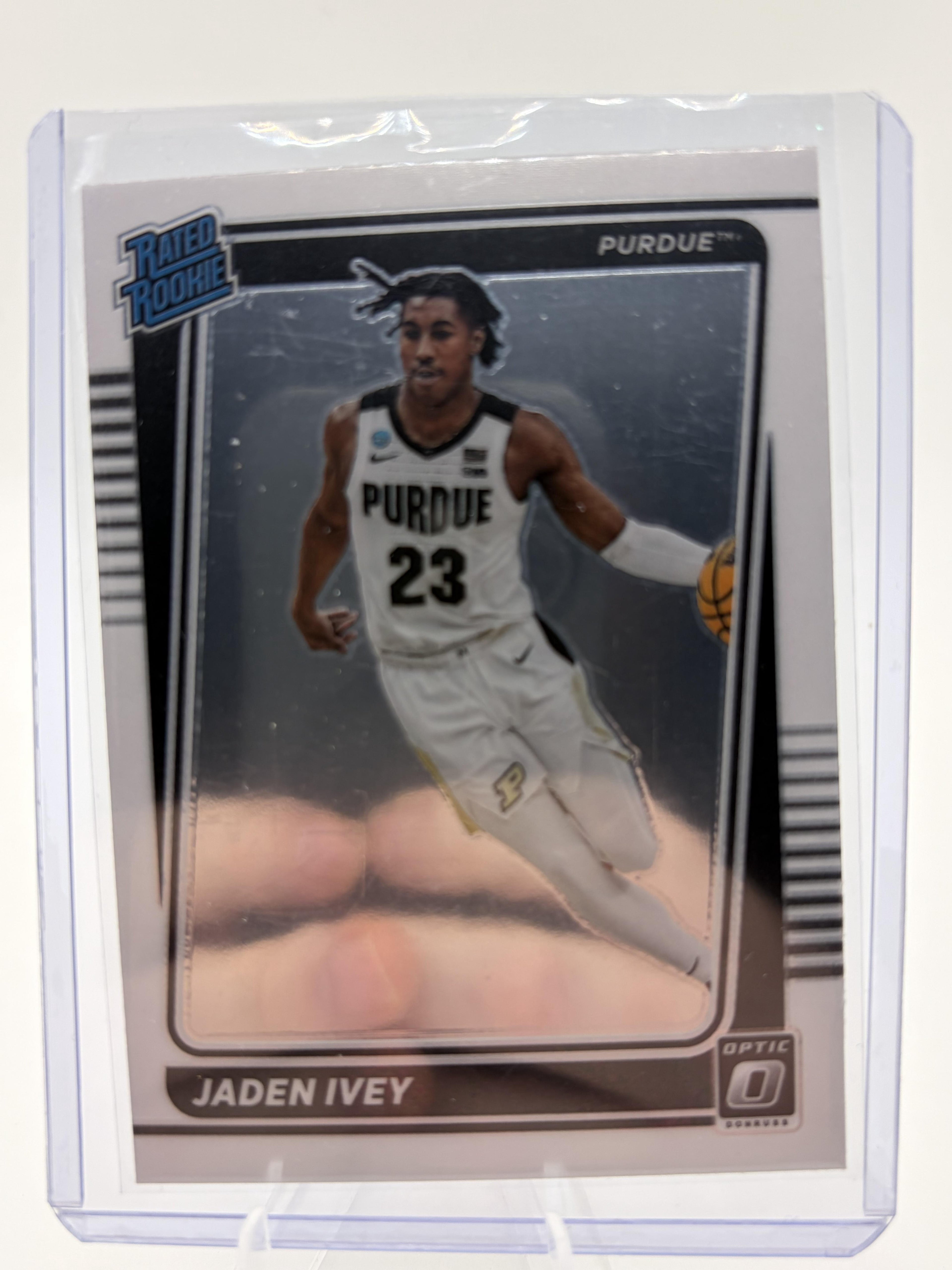 2022 Panini Chronicles Jaden Ivey Optic Rated Rookie RC Card #12 Purdue