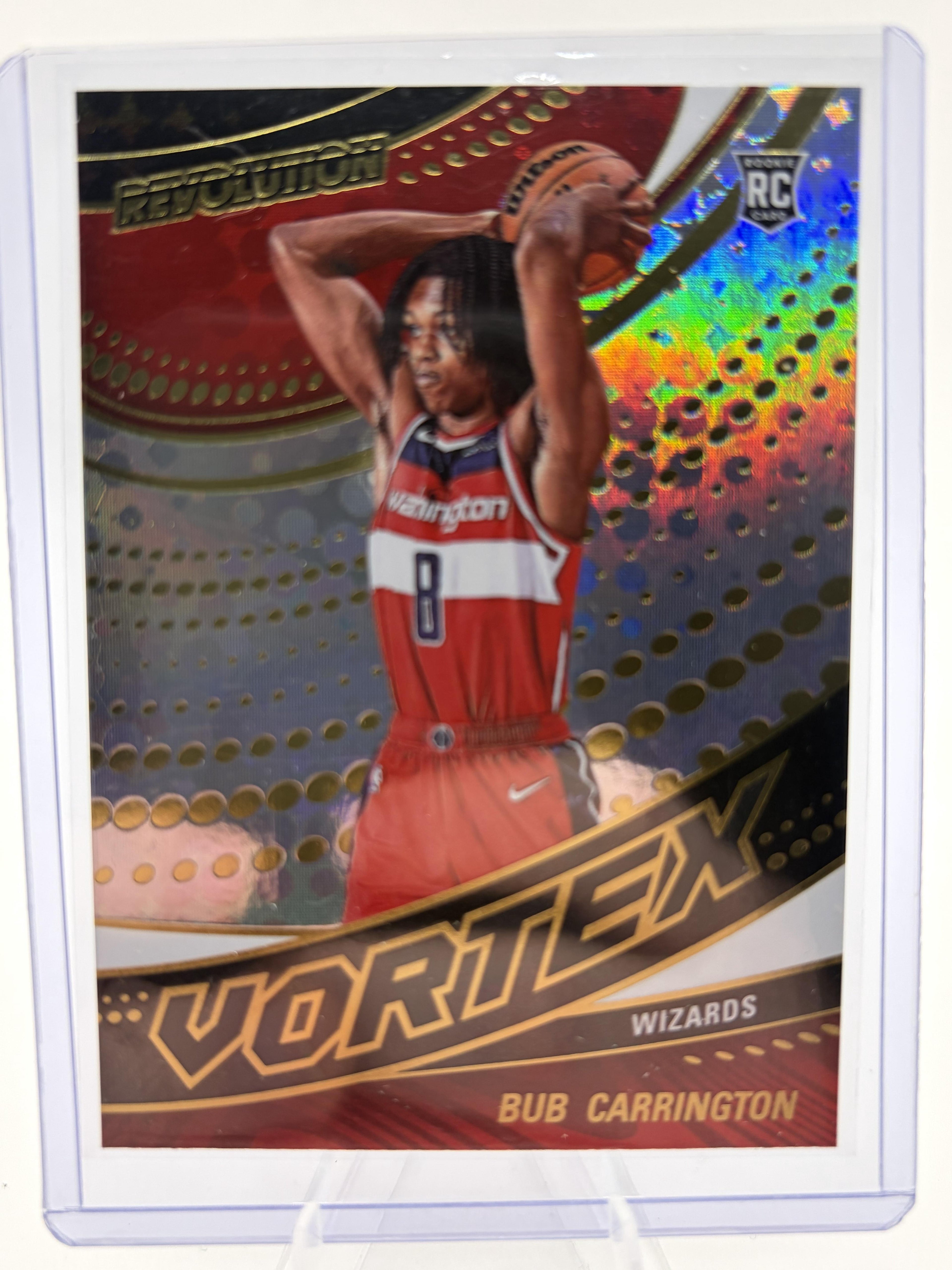 2024-25 Panini Revolution Bub Carrington Vortex Rookie RC Card #9 Wizards