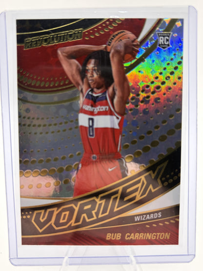 2024-25 Panini Revolution Bub Carrington Vortex Rookie RC Card #9 Wizards