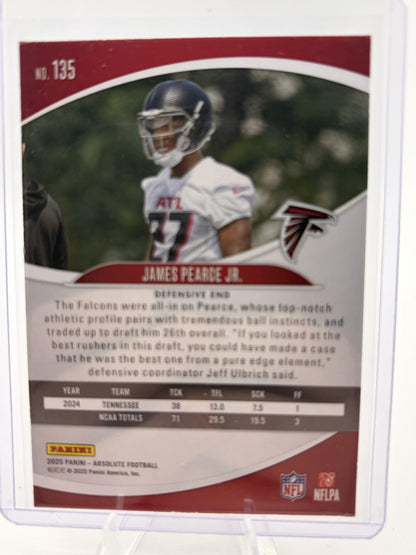 2025 Panini Absolute James Pearce Jr. Rookie Card #135 Atlanta Falcons RC