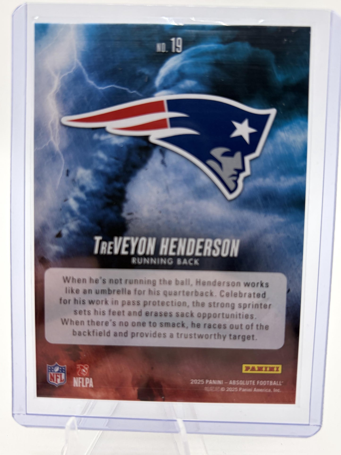 2025 Panini Absolute TreVeyon Henderson By Storm Rookie Card #19 Patriots