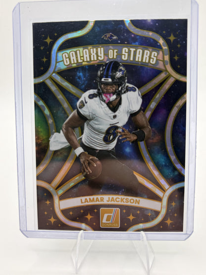 2025 Panini Donruss Lamar Jackson Galaxy of Stars Insert Card #13 Ravens