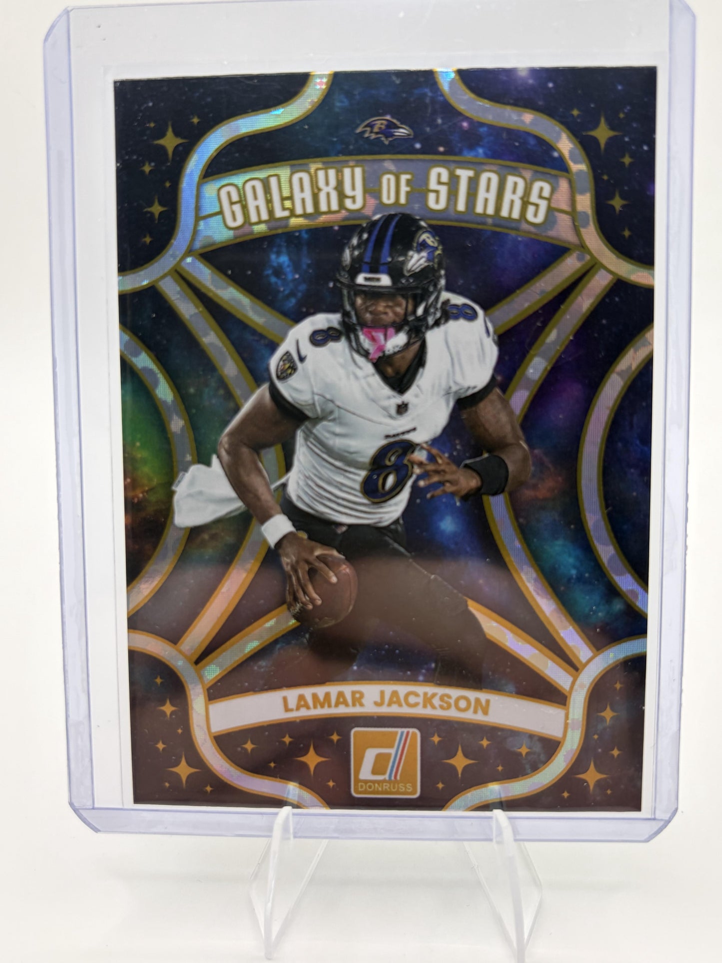 2025 Panini Donruss Lamar Jackson Galaxy of Stars Insert Card #13 Ravens