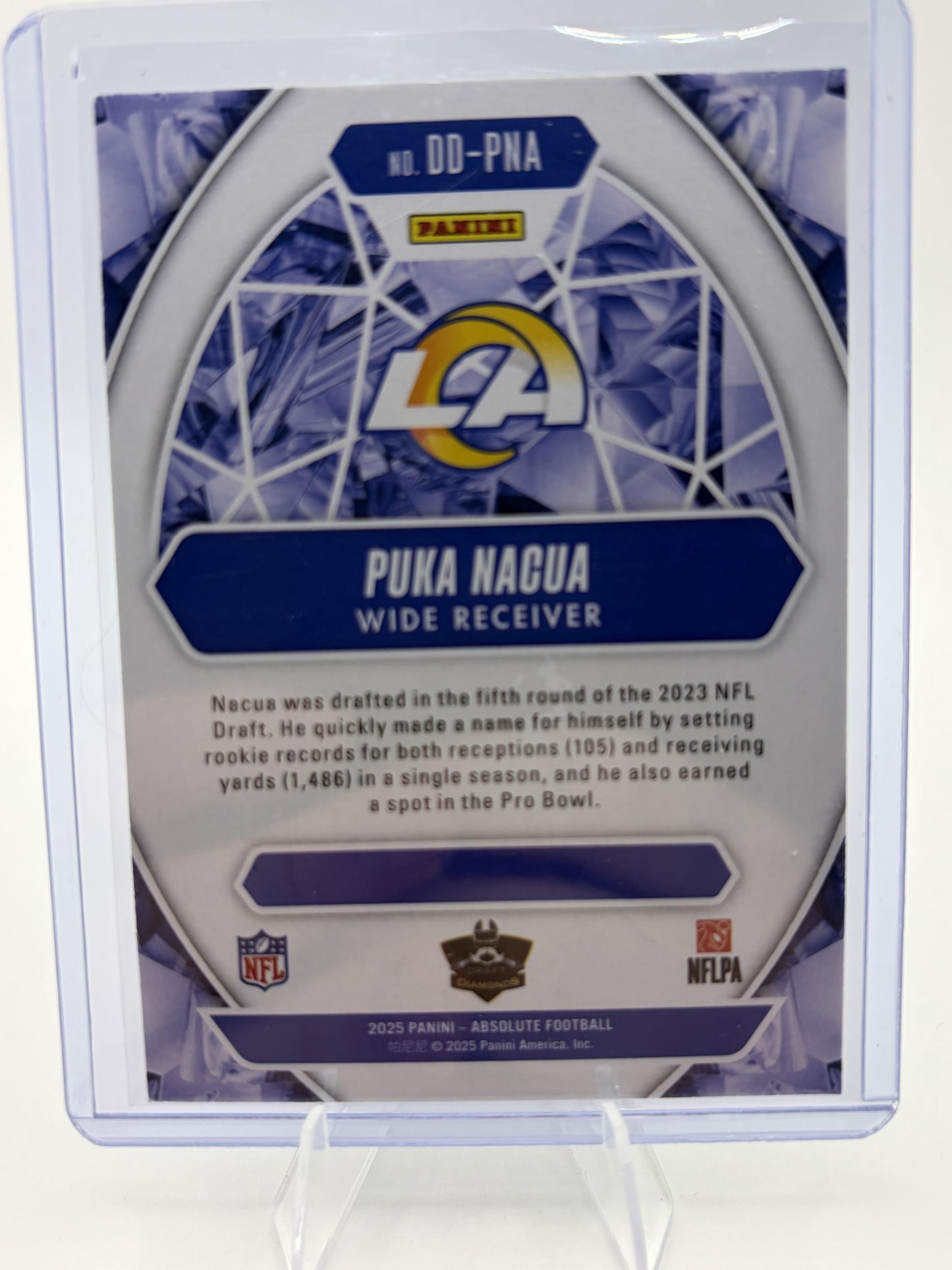 2025 Absolute Puka Nacua Draft Diamonds Insert Card #DD-PNA Rams
