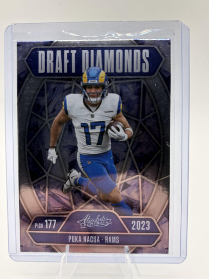2025 Absolute Puka Nacua Draft Diamonds Insert Card #DD-PNA Rams