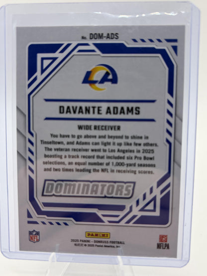 2025 Donruss Davante Adams Dominators Prizm Holo Card #DOM-ADS Rams