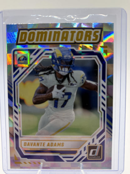 2025 Donruss Davante Adams Dominators Prizm Holo Card #DOM-ADS Rams