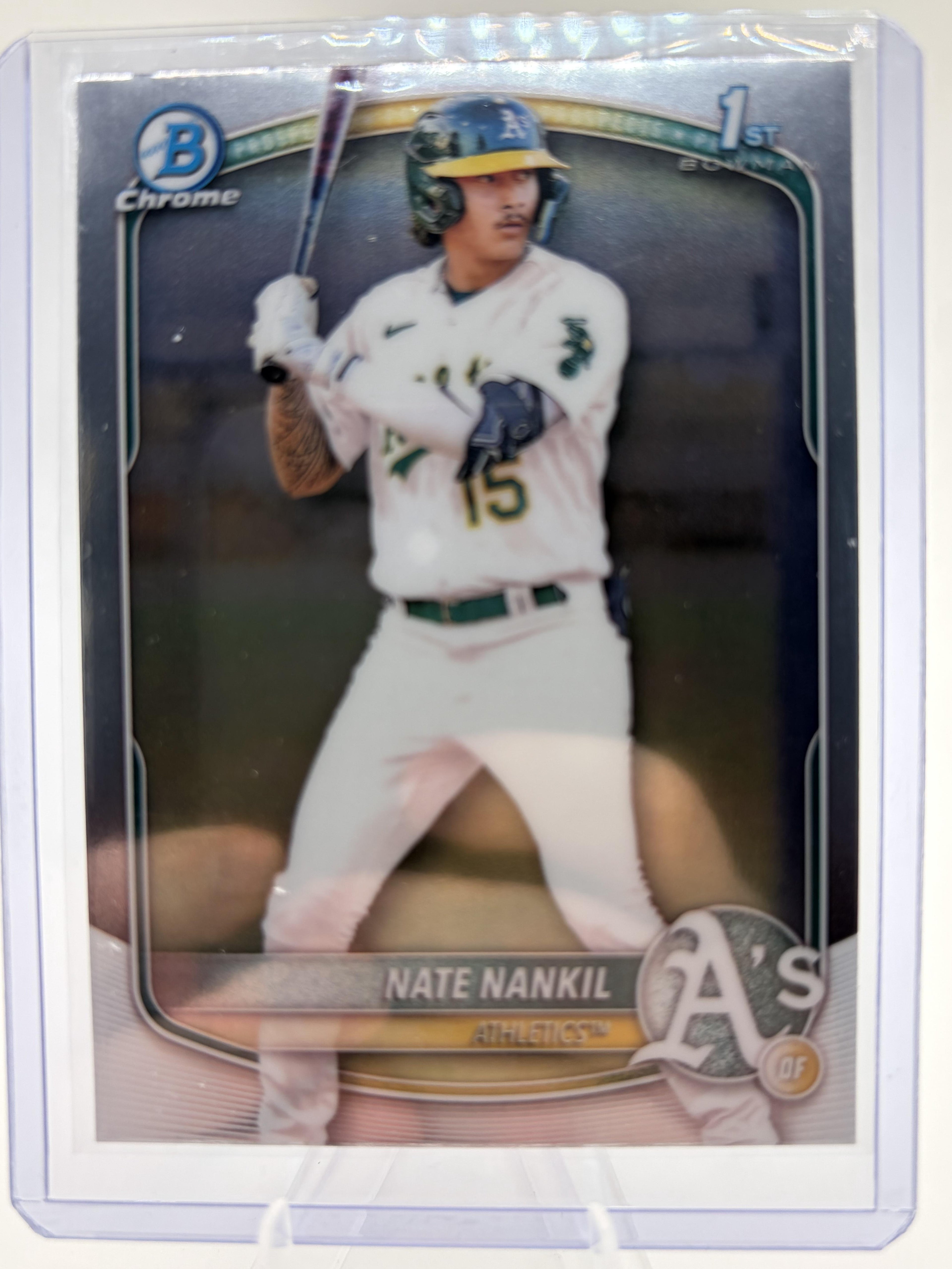 2025 Bowman Chrome Nate Nankil 1st Bowman Card BCP-102 Oakland Athletics