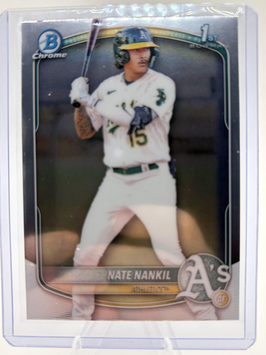 2025 Bowman Chrome Nate Nankil 1st Bowman Card BCP-102 Oakland Athletics
