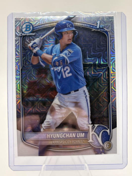 2025 Bowman Chrome Hyungchan Um 1st Bowman Mojo Refractor Card BCP-119 Royals