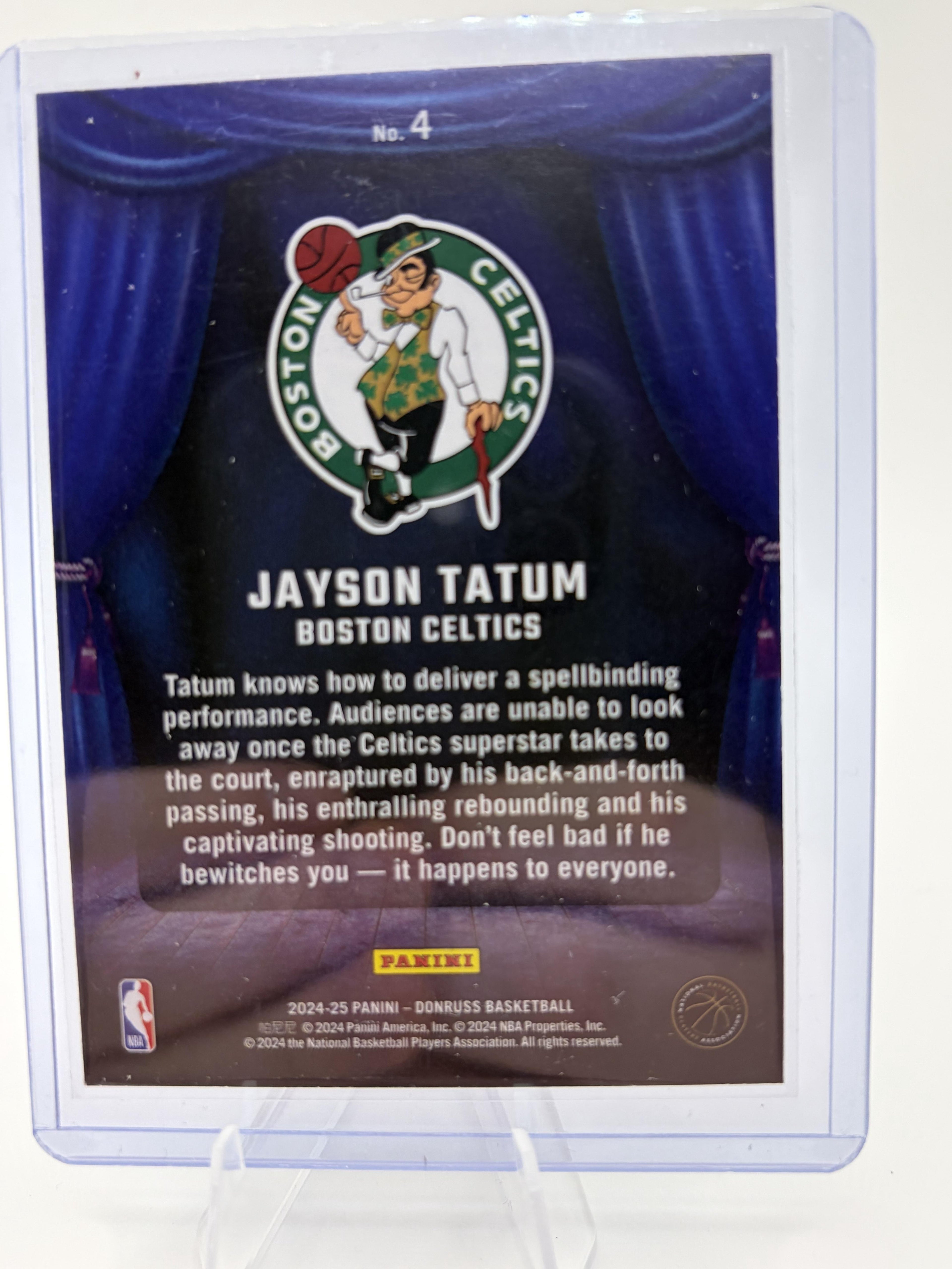 2024-25 Donruss Jayson Tatum Magicians Insert Card #4 Boston Celtics NBA
