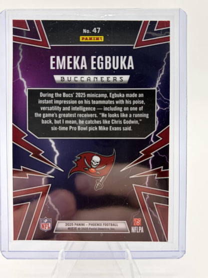 2025 Panini Phoenix Emeka Egbuka Thunderbirds  Prizm Bucs RC Card #47
