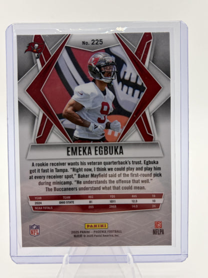2025 Panini Phoenix Emeka Egbuka RC Rookie Tampa Bay Buccaneers Card #225