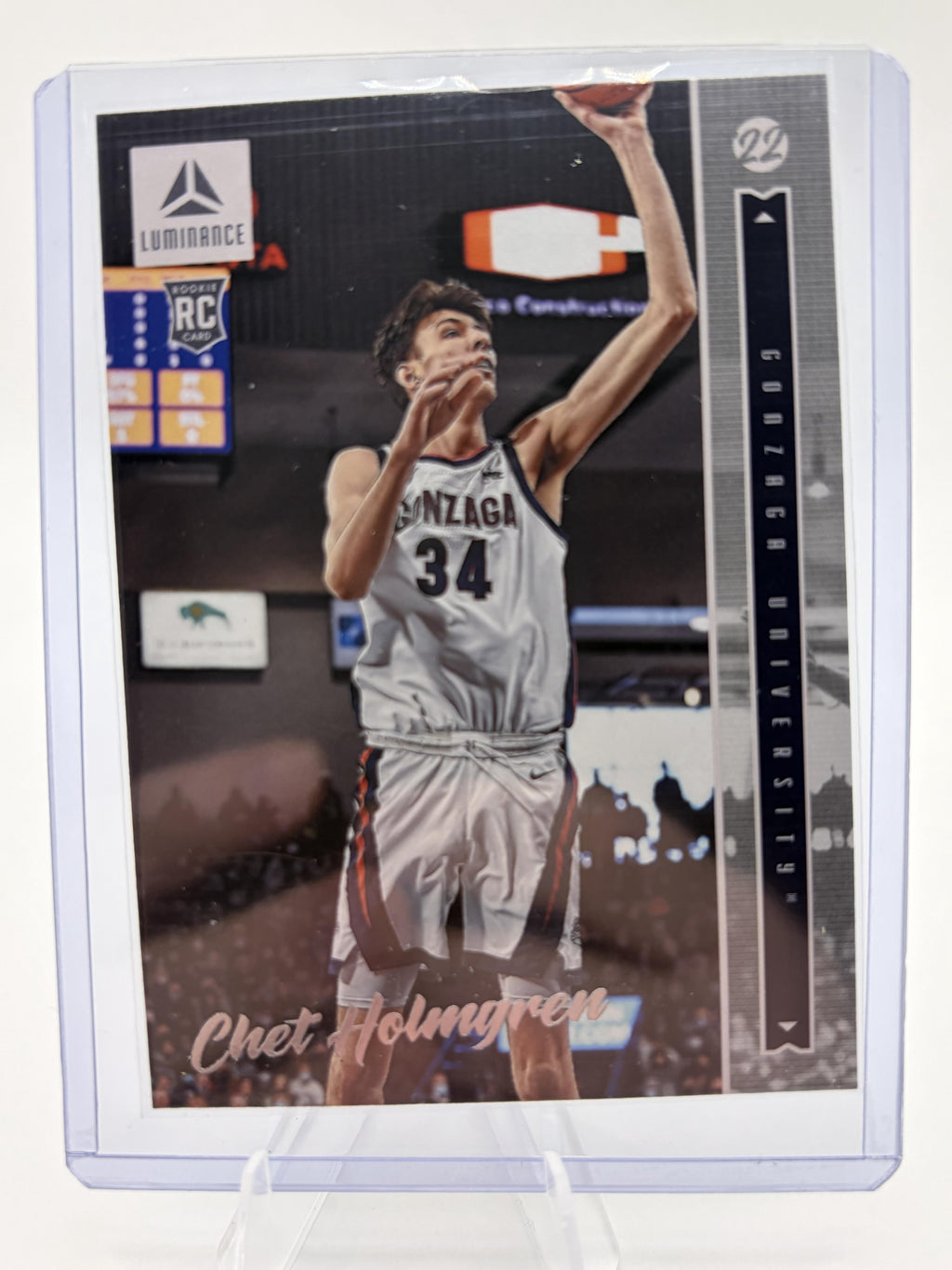2022 Panini Chronicles Luminance Chet Holmgren Rookie Card #1 Gonzaga