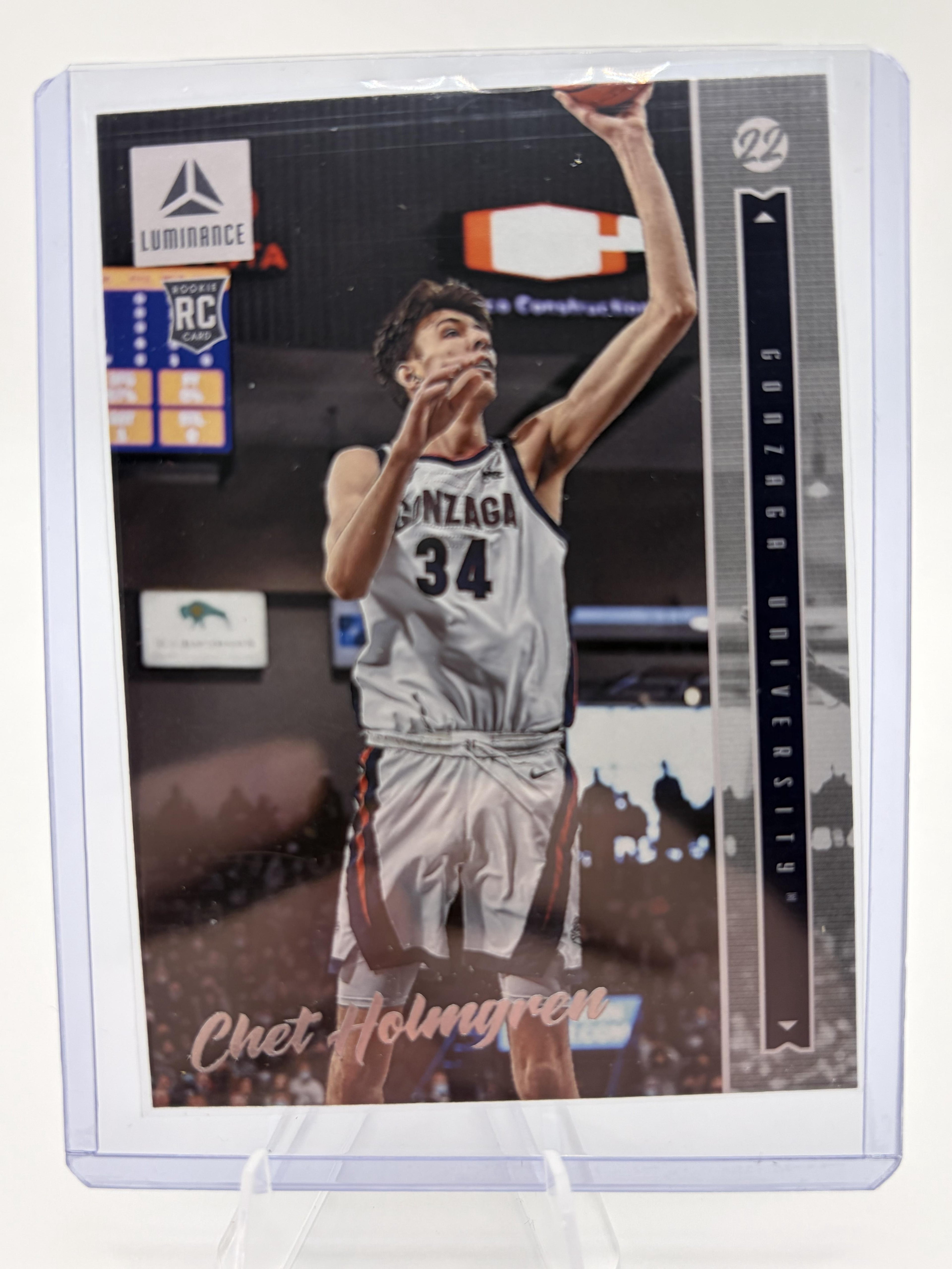 2022 Panini Chronicles Luminance Chet Holmgren Rookie Card #1 Gonzaga