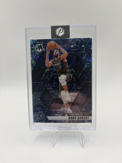 2024 Panini Mosaic Rudy Gobert Blue Camo Disco Prizm Card /35 Timberwolves #89