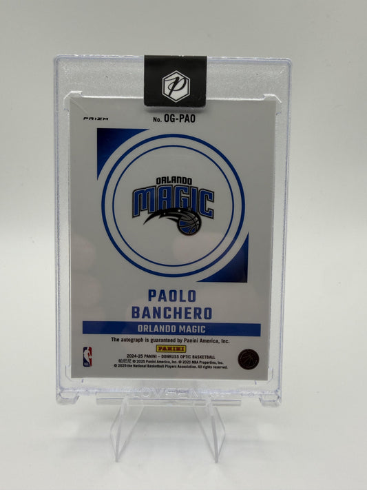 2024-25 Donruss Optic Paolo Banchero Opti-Graphs Red Mojo Auto Card  Orlando