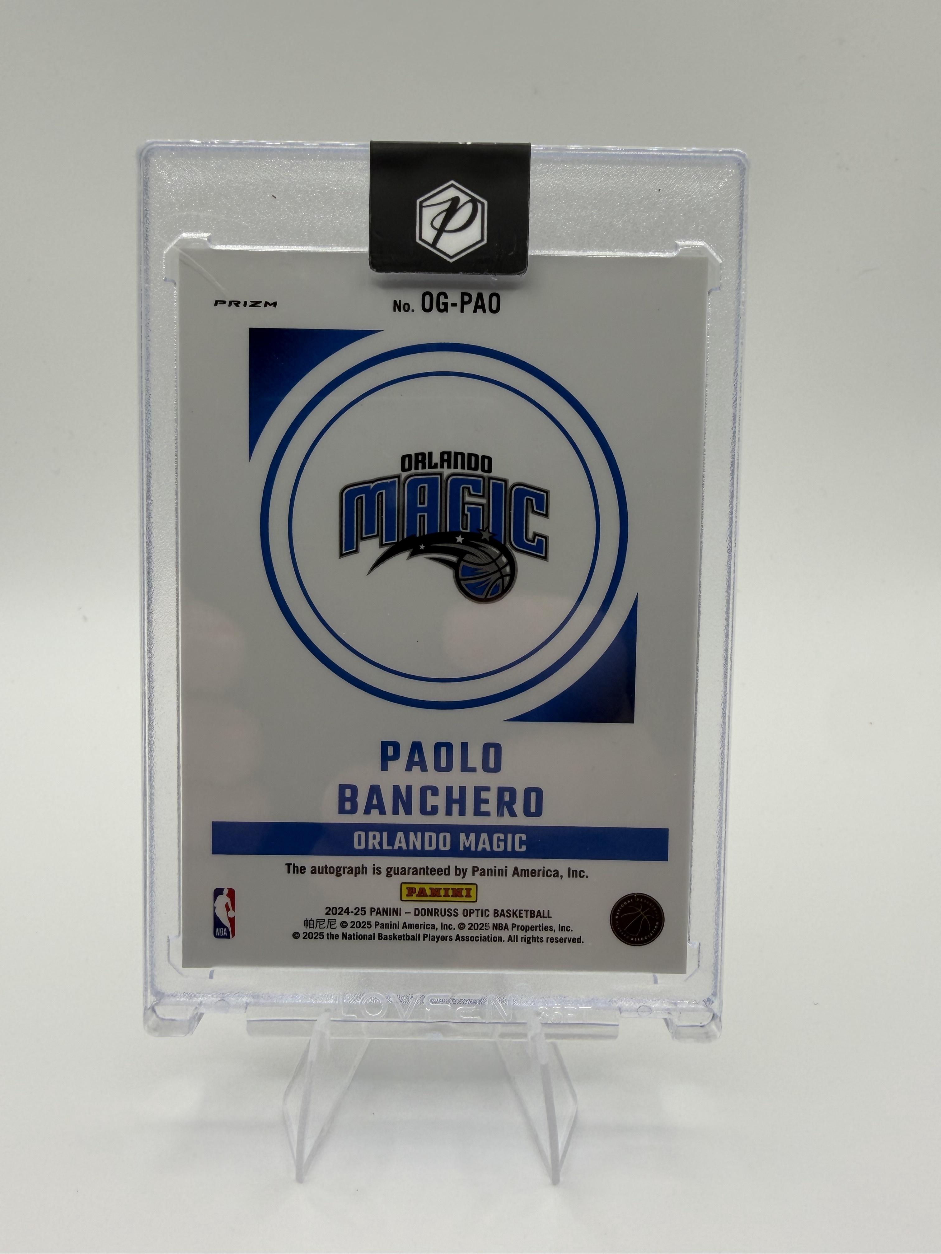 2024-25 Donruss Optic Paolo Banchero Opti-Graphs Red Mojo Auto Card  Orlando
