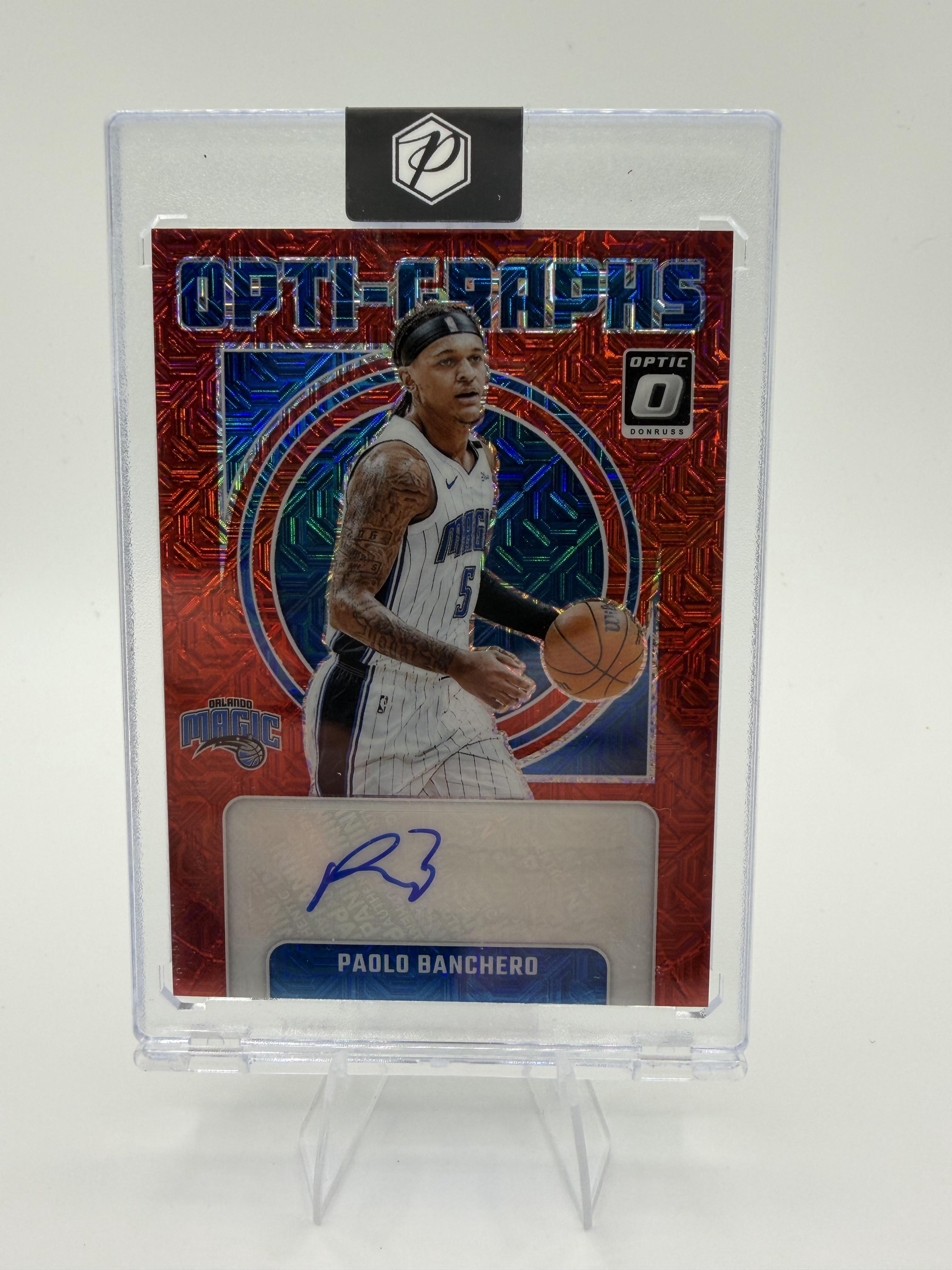 2024-25 Donruss Optic Paolo Banchero Opti-Graphs Red Mojo Auto Card  Orlando