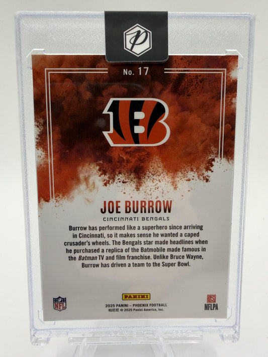 2025 Panini Phoenix Joe Burrow Color Burst Parallel Case Hit? Bengals Card #17