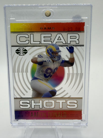 2021 Panini Illusions Aaron Donald Clear Shots Acetate Insert #CS-4 Rams Card
