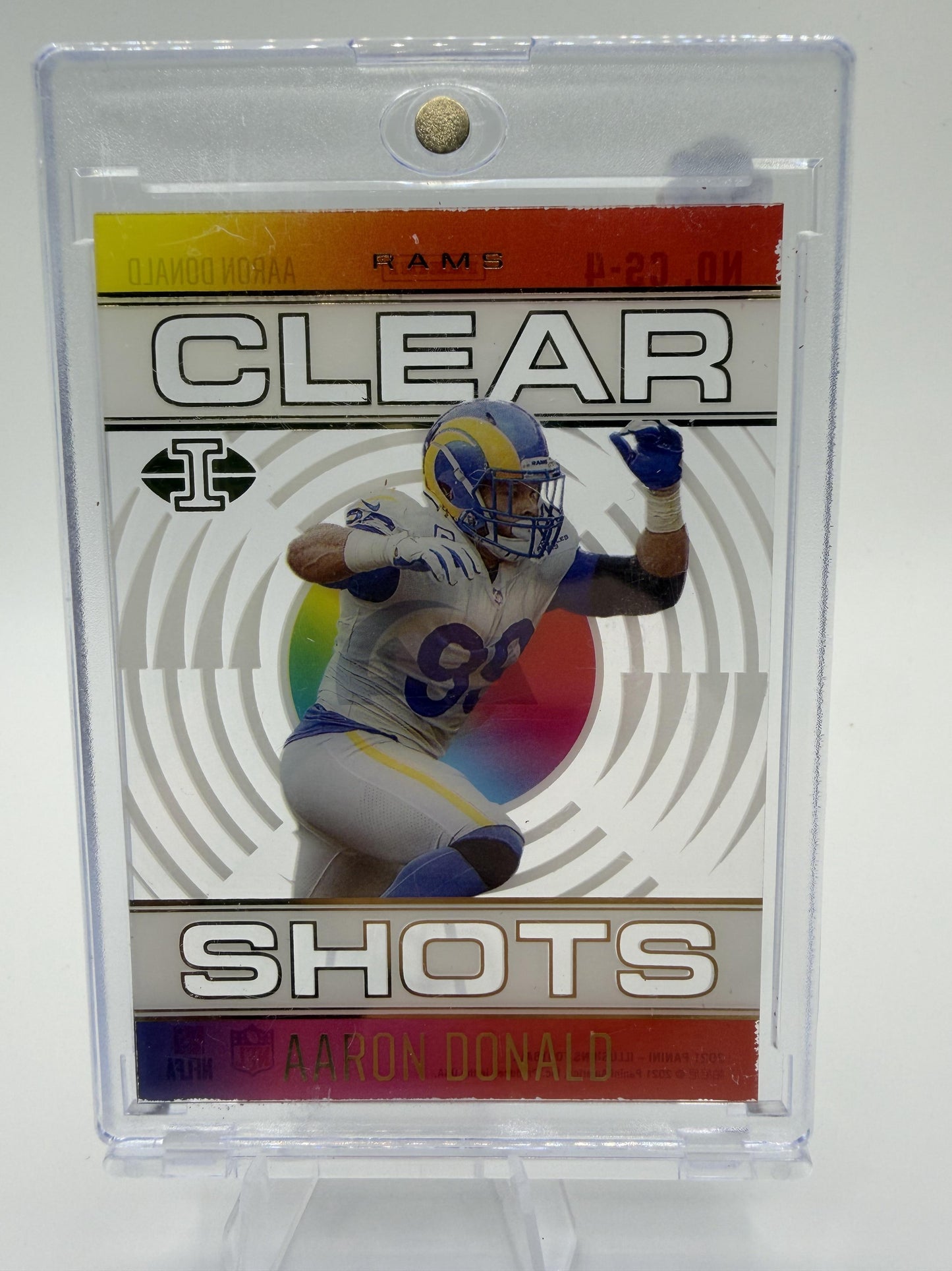 2021 Panini Illusions Aaron Donald Clear Shots Acetate Insert #CS-4 Rams Card