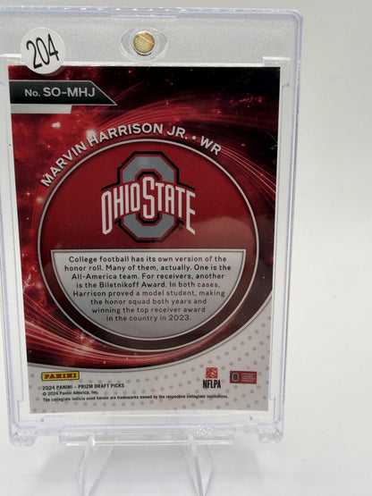 2024 Panini Prizm Draft Picks Marvin Harrison Jr. RC Card #SO-MHJ Orientation