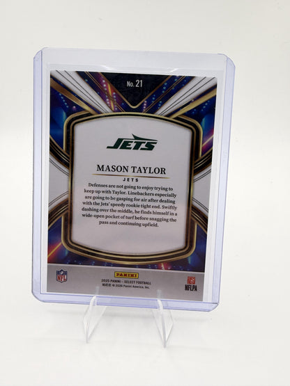 2025 Panini Select Mason Taylor Future Prizm Card #21 Jets Rookie RC Insert