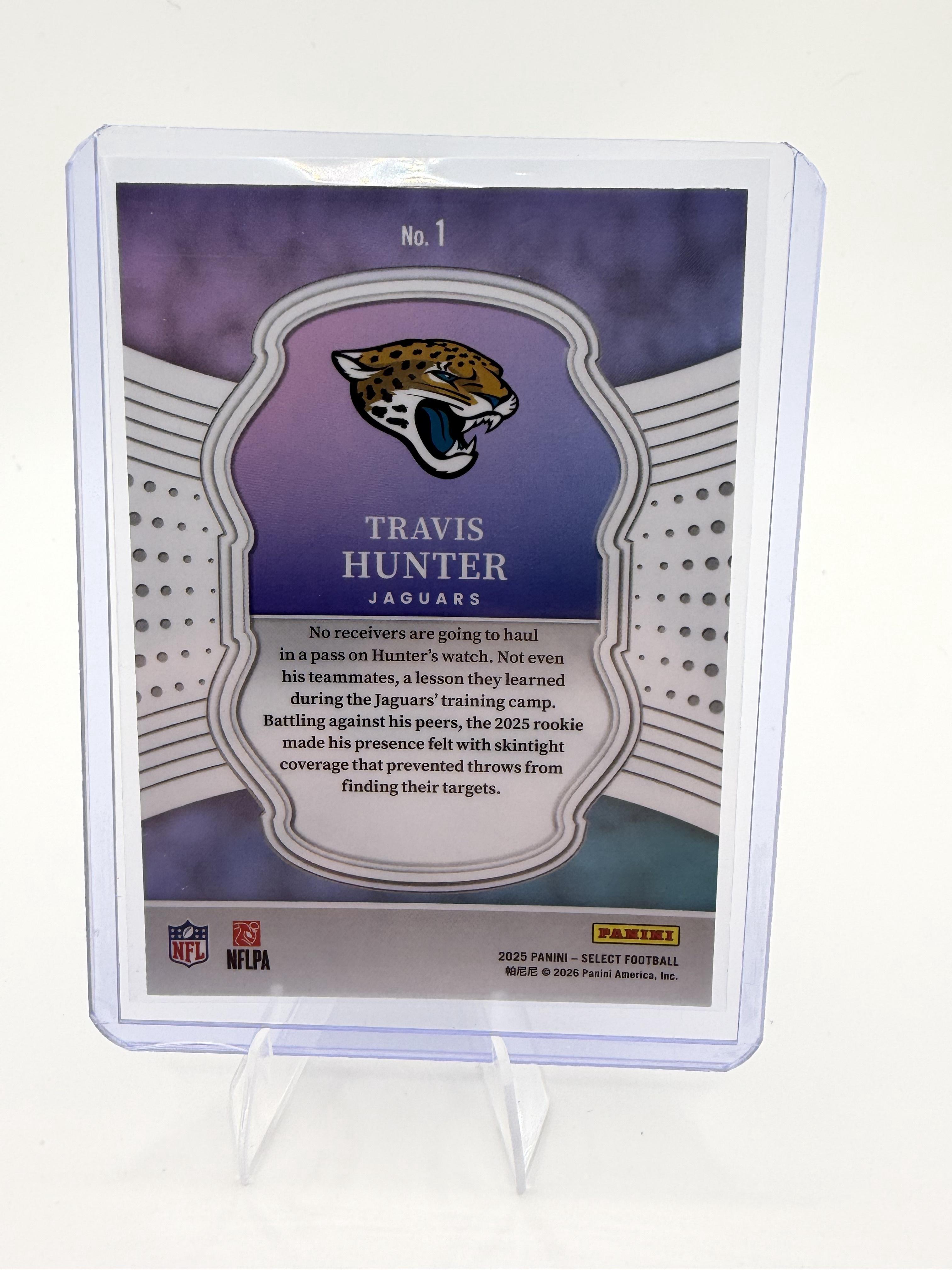Travis Hunter 2025 Panini Select Certified Jaguars Rookie Card #1