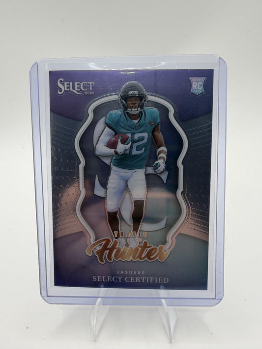 Travis Hunter 2025 Panini Select Certified Jaguars Rookie Card #1