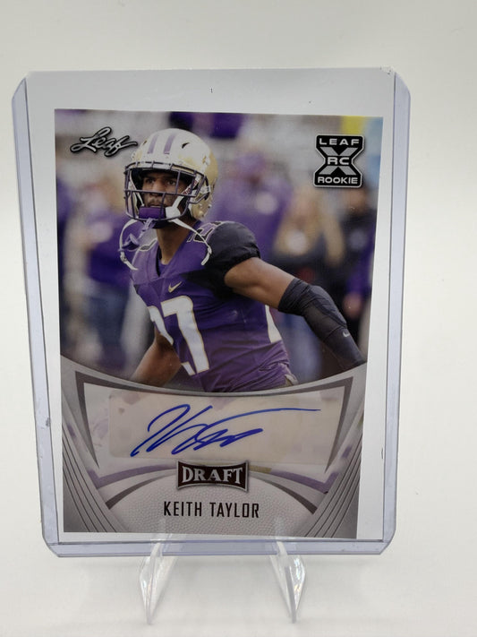 Keith Taylor 2021 Leaf Draft Authentic Signed Autograph Rookie Card #BA-KT3