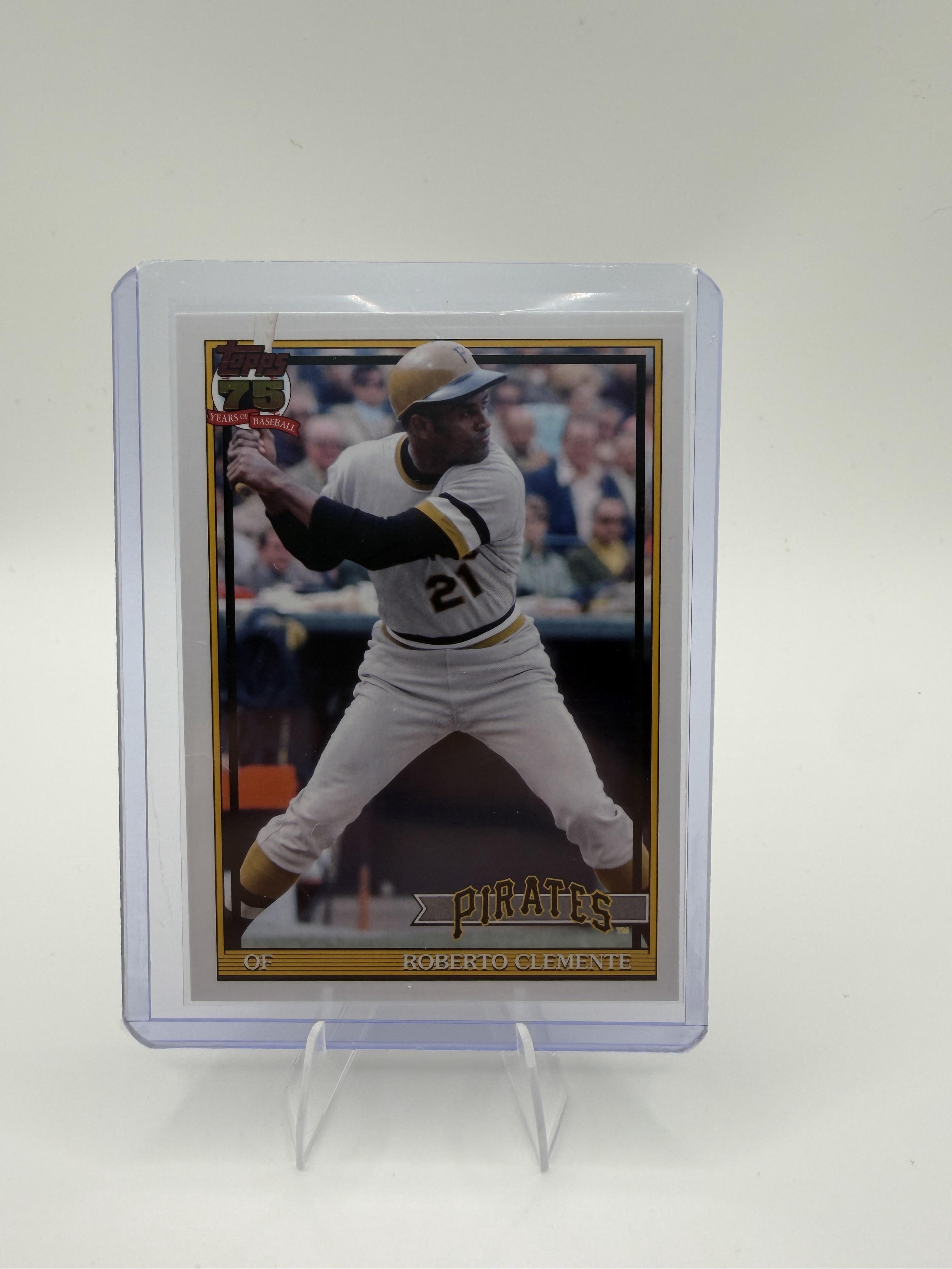 2026 Topps Series 1 Roberto Clemente Pirates Card #T91-99 75 Years of Baseball