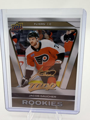 2025-26 Upper Deck MVP Jacob Gaucher Gold Script Rookie #236 Flyers Card