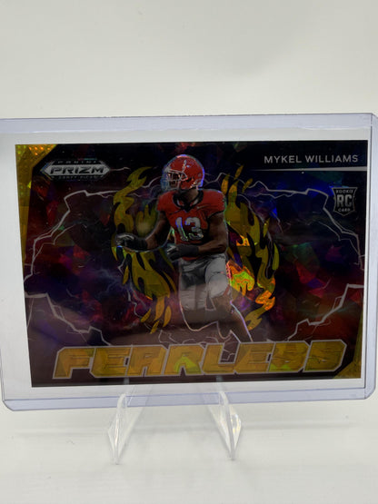 2025 Panini Prizm Draft Picks Mykel Williams Fearless Gold Ice RC Georgia #F-MWS