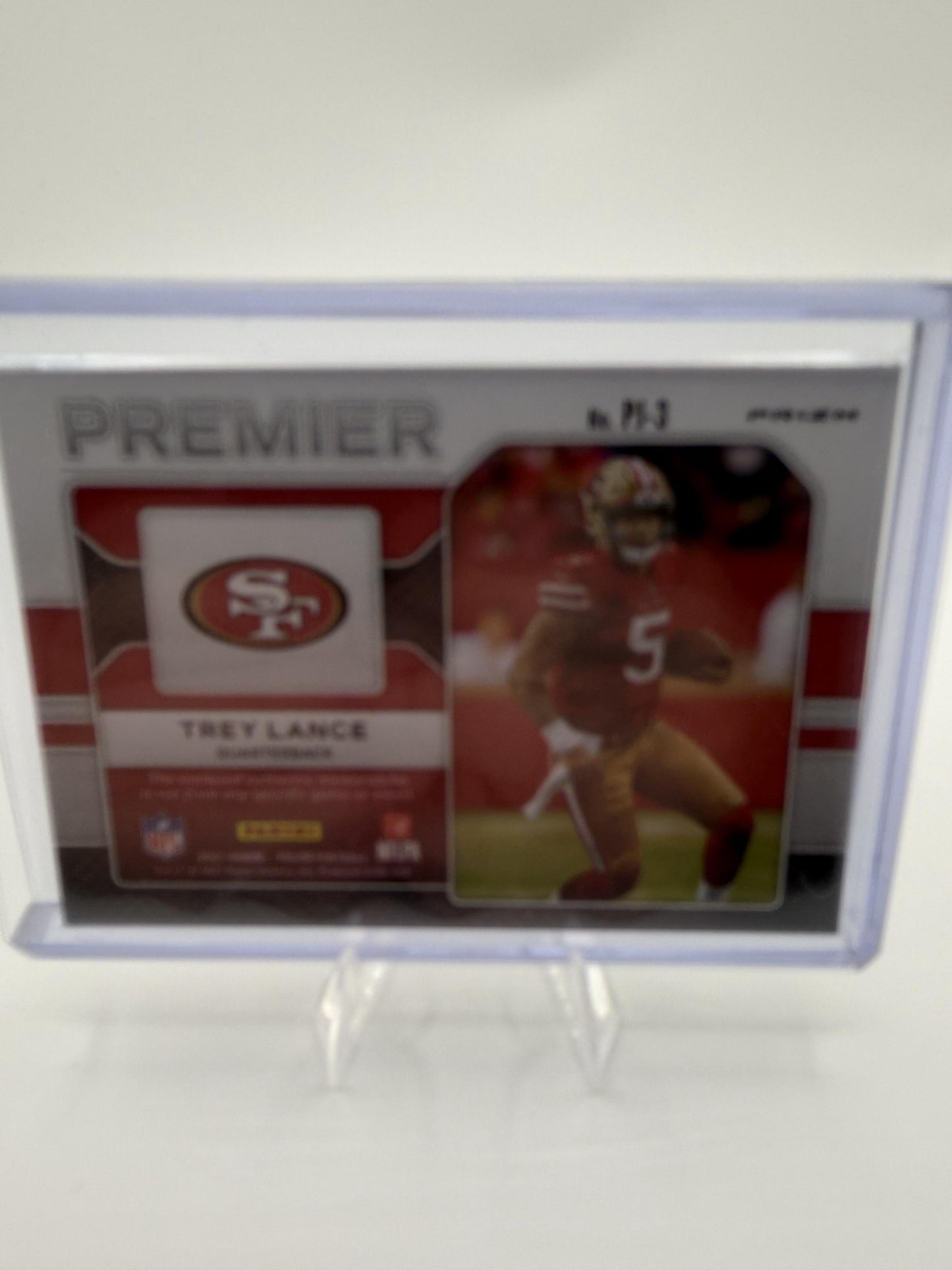 2021 Panini Prizm Trey Lance Rookie RC Patch #PJ-3 Premier Jersey 49ers