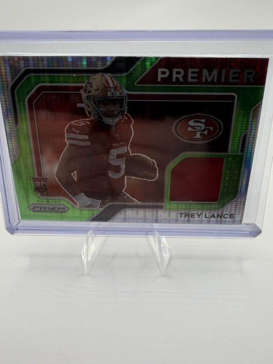 2021 Panini Prizm Trey Lance Rookie RC Patch #PJ-3 Premier Jersey 49ers