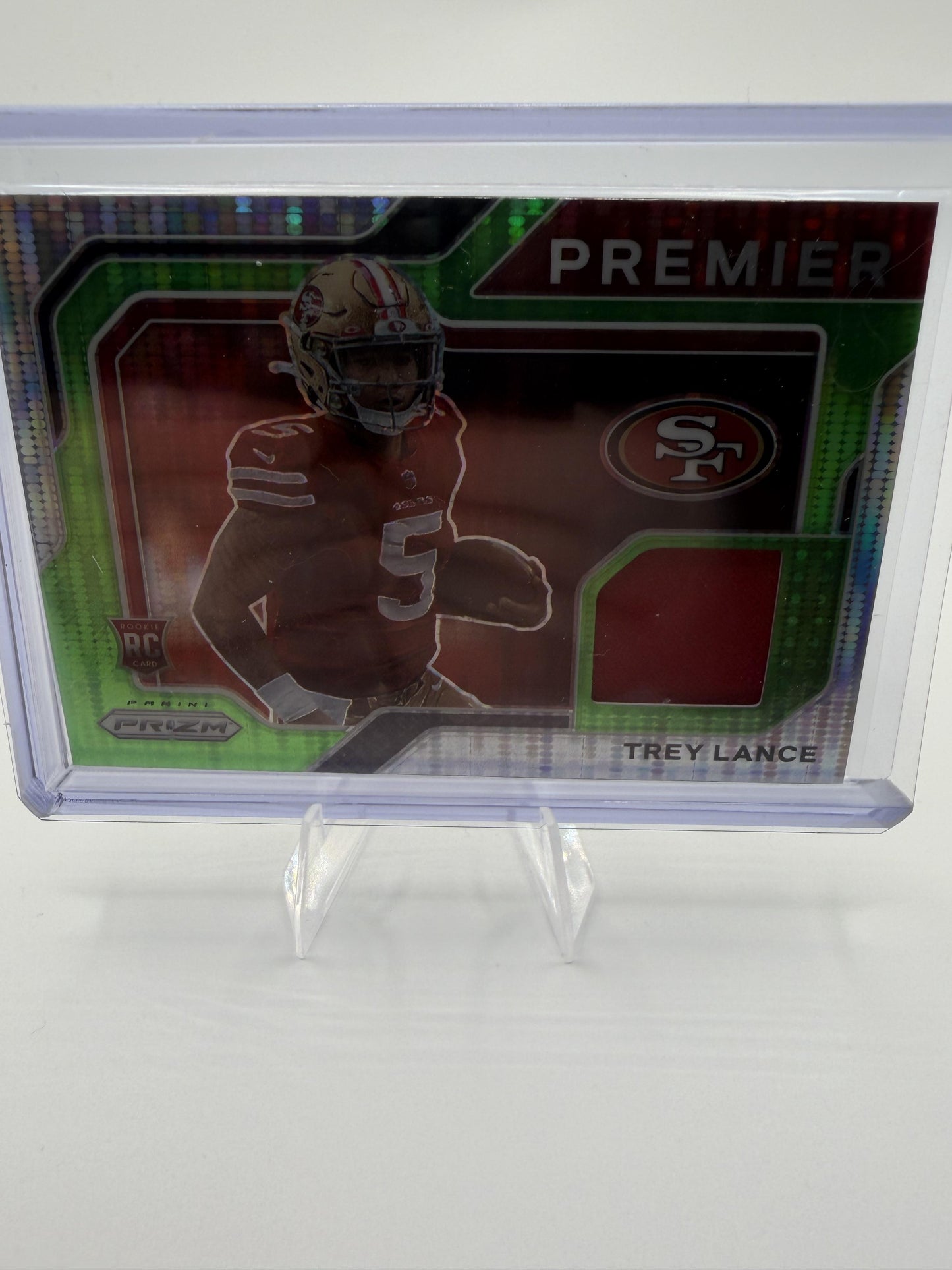 2021 Panini Prizm Trey Lance Rookie RC Patch #PJ-3 Premier Jersey 49ers