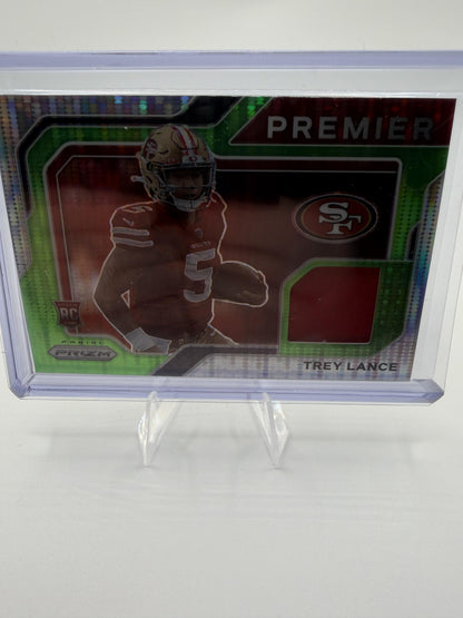 2021 Panini Prizm Trey Lance Rookie RC Patch #PJ-3 Premier Jersey 49ers
