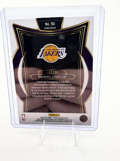 2024-25 Panini Select Bronny James Jr Rookie RC #90 Concourse Lakers