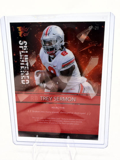 2021 Wild Card Alumination Trey Sermon Splintered Subset #SP-21 Ohio State