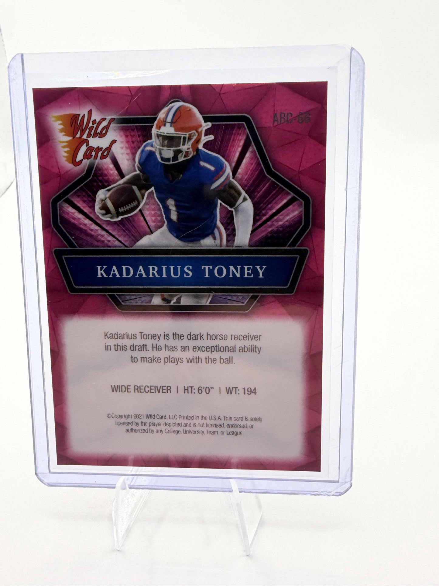 2021 Wild Card Alumination Kadarius Toney Purple Parallel #ABC-66 Rookie