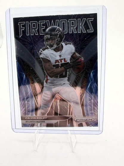 2021 Panini Prizm Calvin Ridley Fireworks Silver Prizm Falcons #F-7