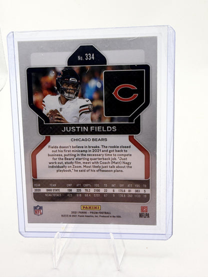 2021 Panini Prizm Justin Fields Rookie Card RC Chicago Bears #334