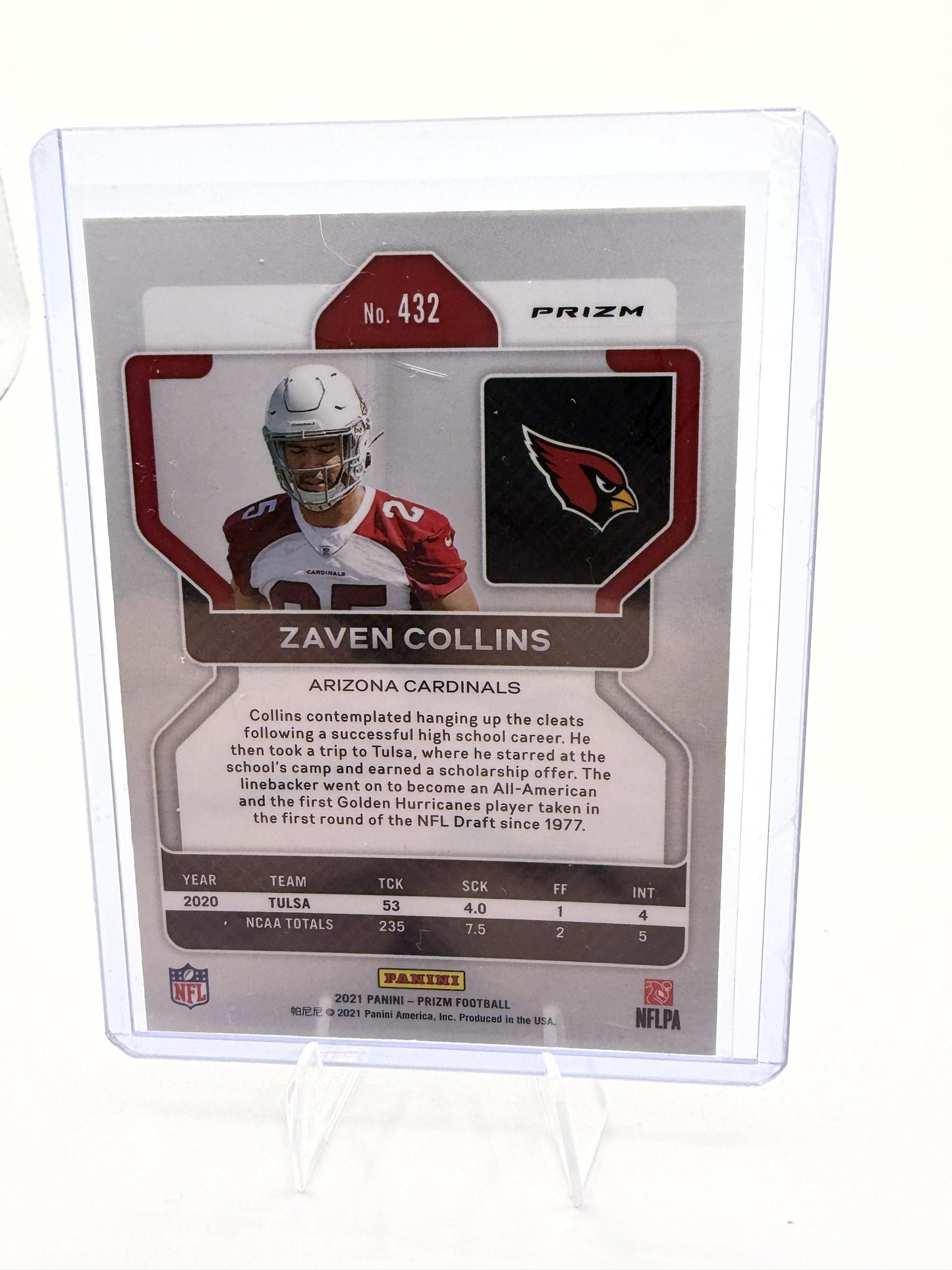 2021 Panini Prizm Zaven Collins Green Prizm RC Rookie Cardinals #432
