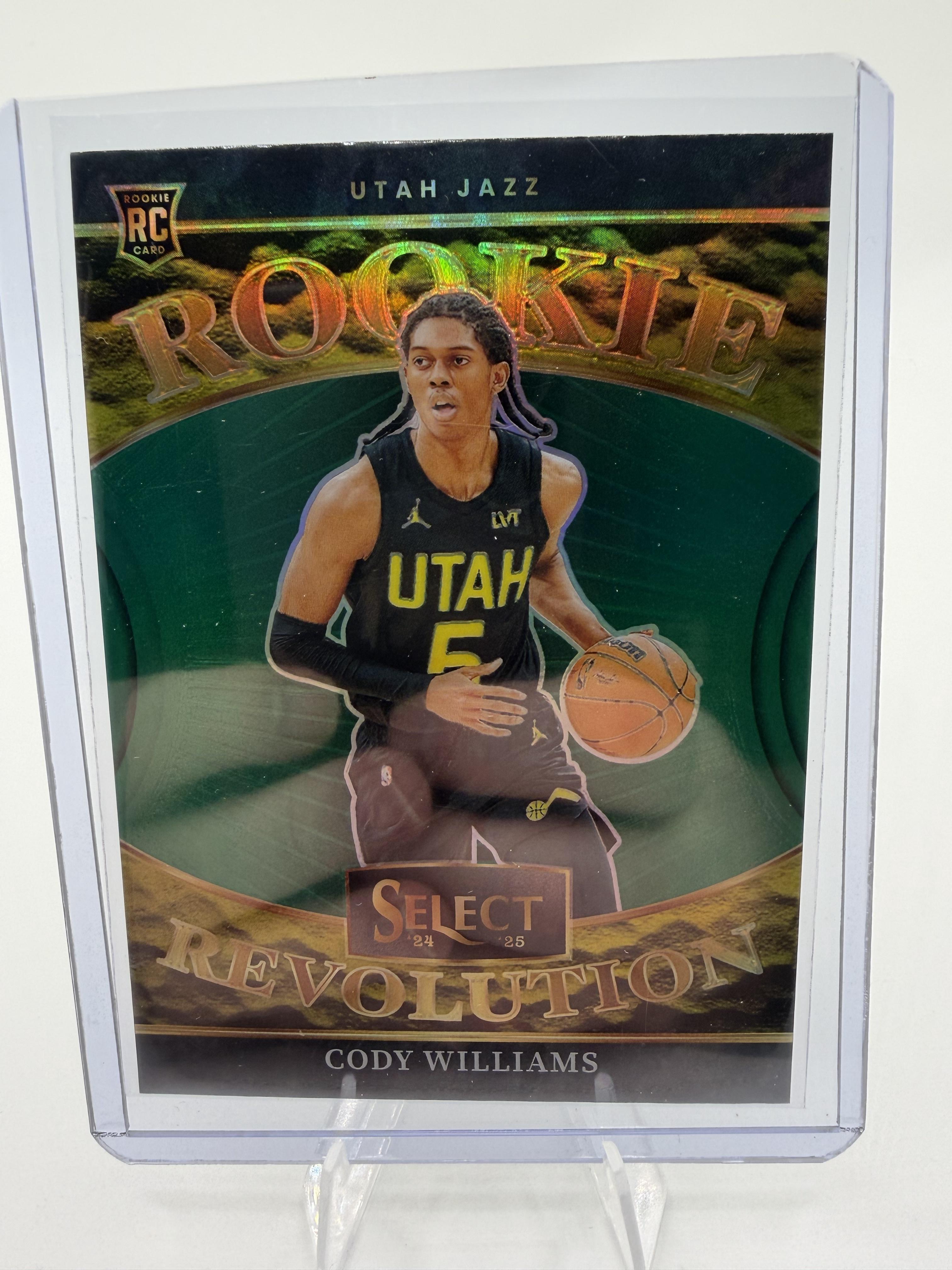 2024-25 Panini Select Cody Williams Revolution Rookie Card #22 Utah Jazz RC