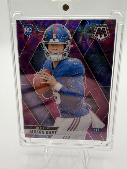 2025 Panini Mosaic Jaxson Dart Purple Scope Prizm Rookie Card RC #362 NY Giants