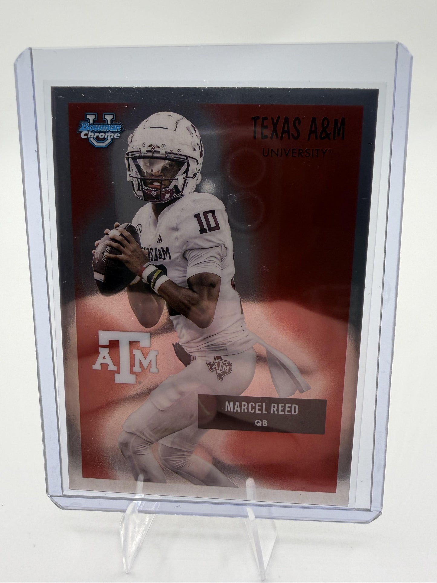2025 Bowman Chrome University Marcel Reed SP Card #55AV-2 Texas A&M