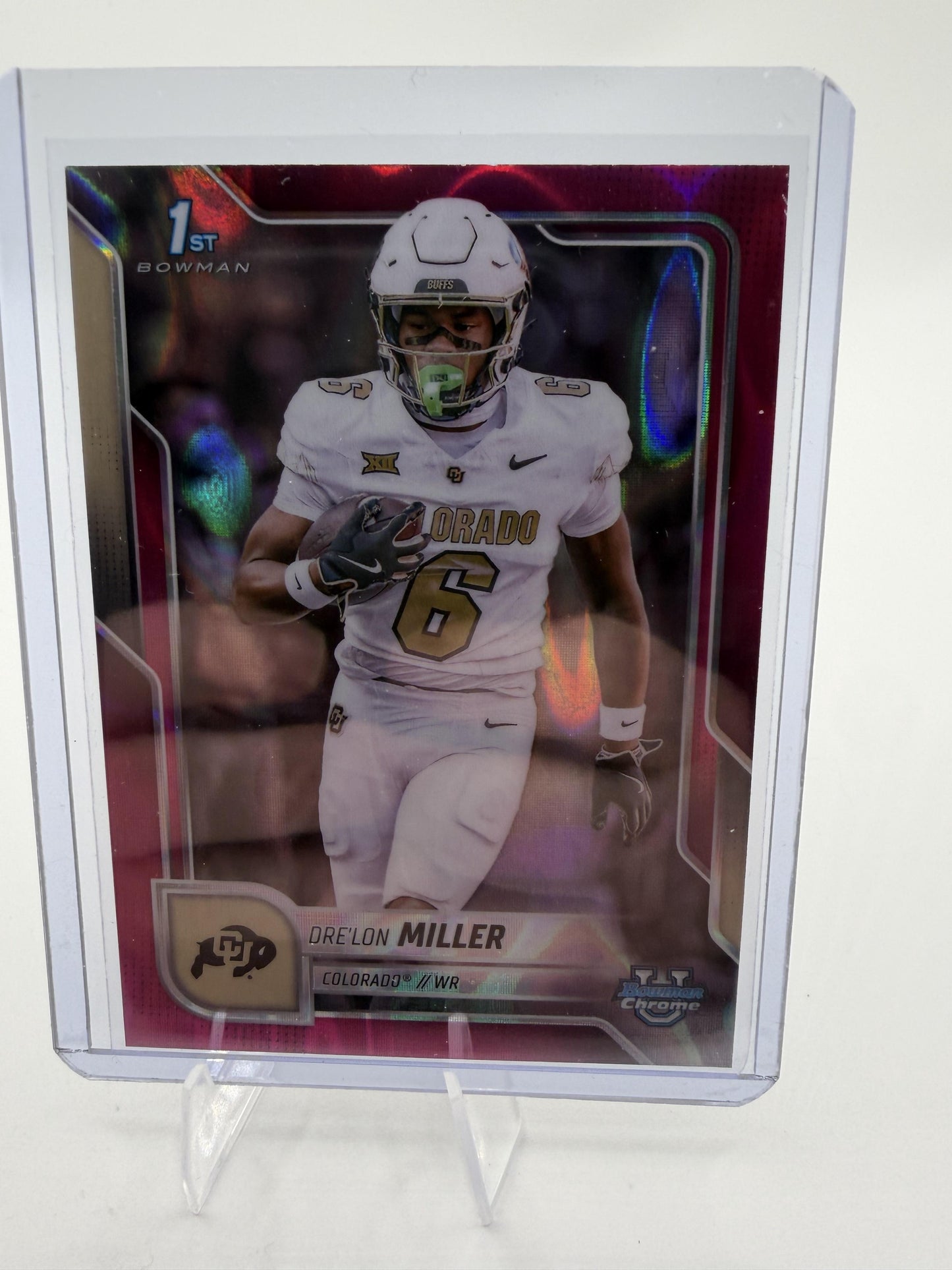 2025 Bowman Chrome Dre'lon Miller 1st Bowman Pink Lava Refractor Card Colorado