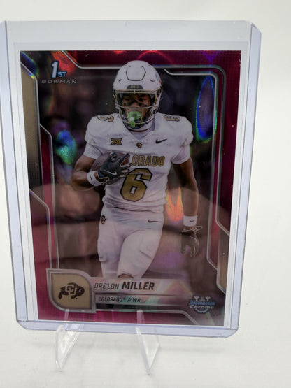 2025 Bowman Chrome Dre'lon Miller 1st Bowman Pink Lava Refractor Card Colorado