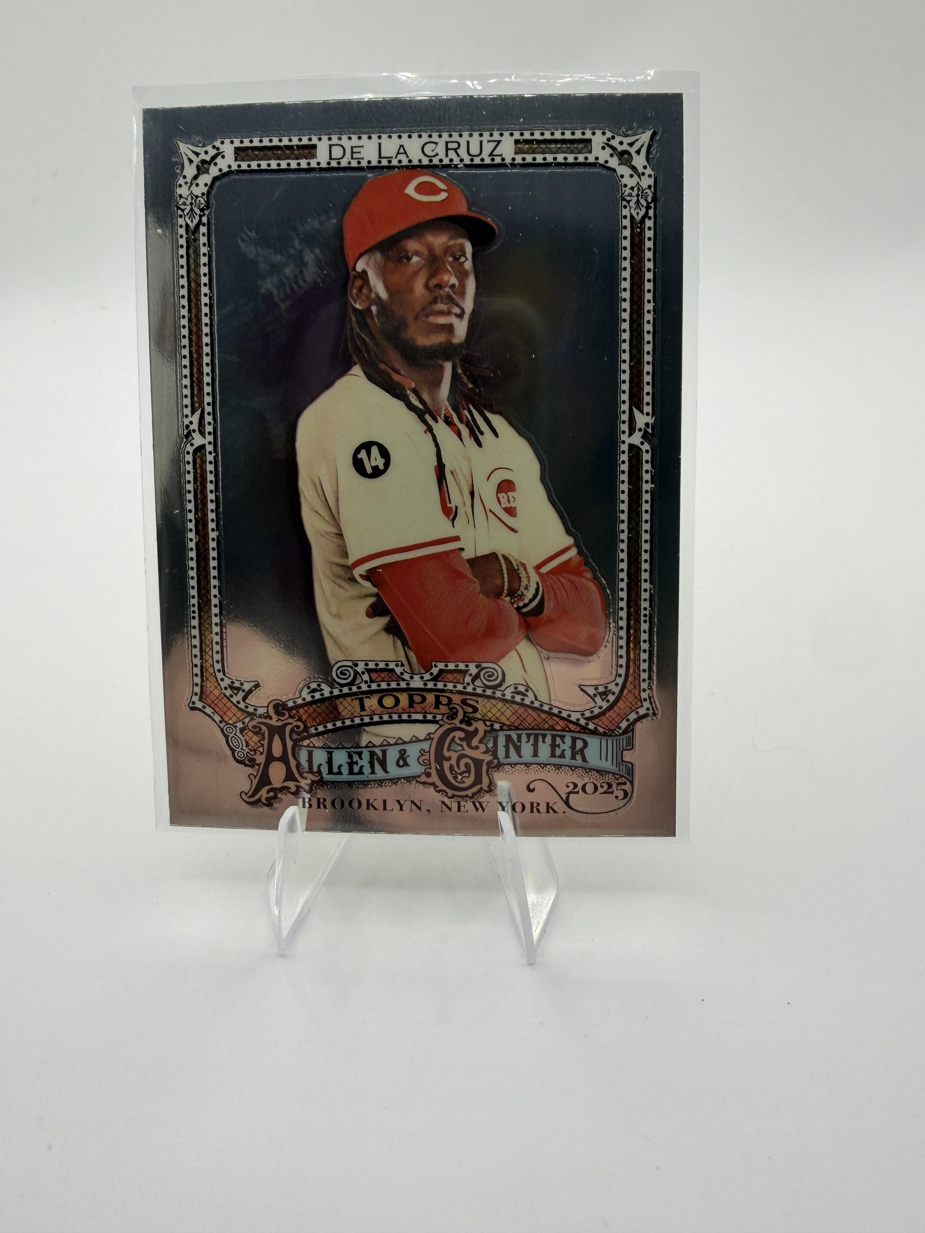 2025 Topps Allen & Ginter Elly De La Cruz Silver Portrait Foil Card #133 Reds